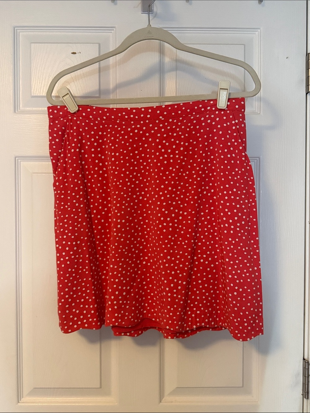 41 Hawthorn Peachy/Orange Polka Dot Skater Skirt
